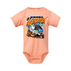 Fast Track Kids Design- Infant Sunset Orange Onesie