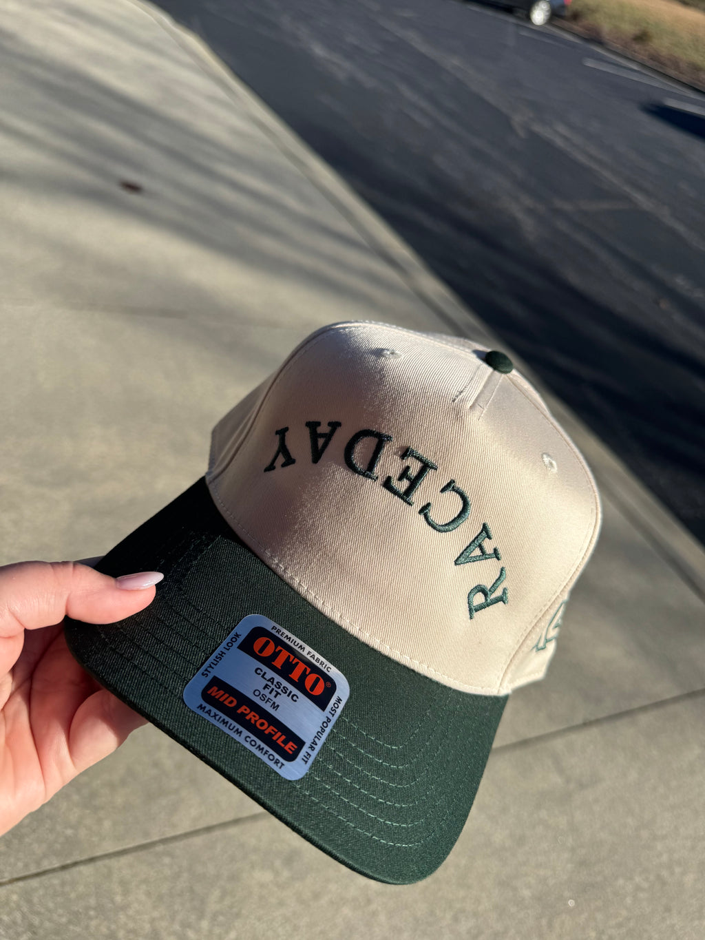 Raceday Hat- Green Vintage/Natural
