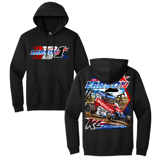 *PRE-ORDER* 2025 Chili Bowl Pole Dash Design- Adult Black Hooded Sweatshirt