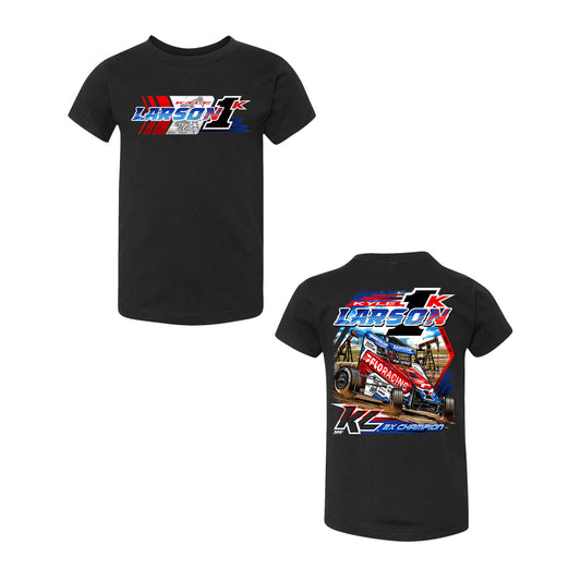 2025 Chili Bowl Pole Dash Design- Toddler Black T-Shirt