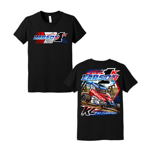 2025 Chili Bowl Pole Dash Design- Youth Black T-Shirt