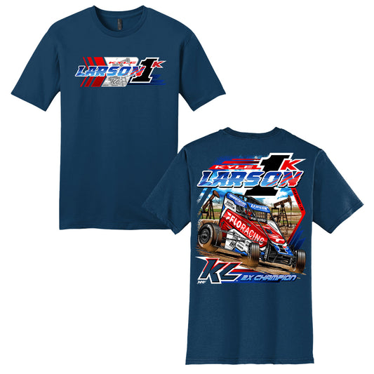 2025 Chili Bowl Pole Dash Design- Adult Neptune Blue T-Shirt