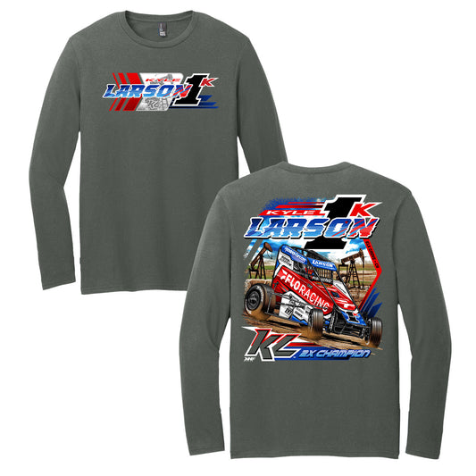 2025 Chili Bowl Pole Dash Design- Adult Deepest Grey Long Sleeve T-Shirt