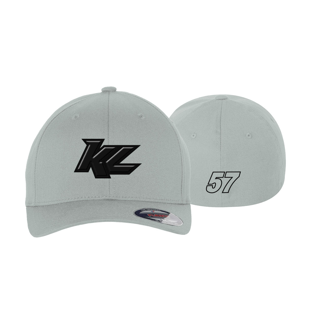 Grey KL Black Puff Flexfit Hat