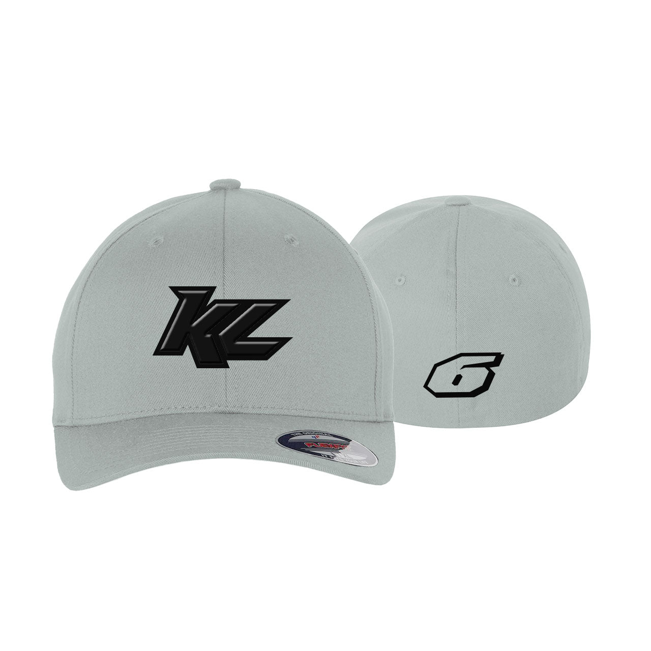 Grey KL Black Puff Flexfit Hat