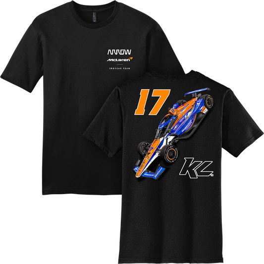 KL17 HendrickCars.Com Car Design- Adult Black T-Shirt