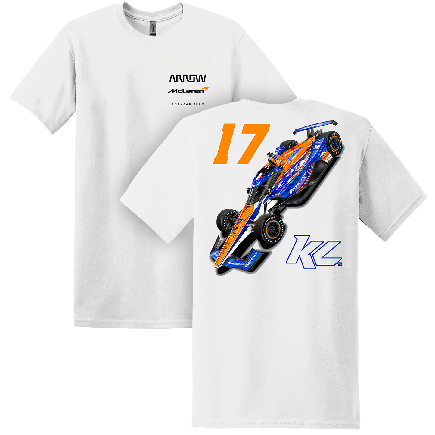 KL17 HendrickCars.Com Car Design- Adult White T-Shirt