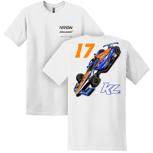 KL17 HendrickCars.Com Car Design- Adult White T-Shirt