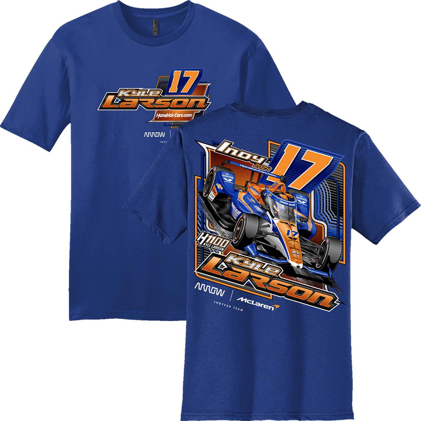 KL17 HendrickCars.Com Car Design- Adult Deep Royal Blue T-Shirt