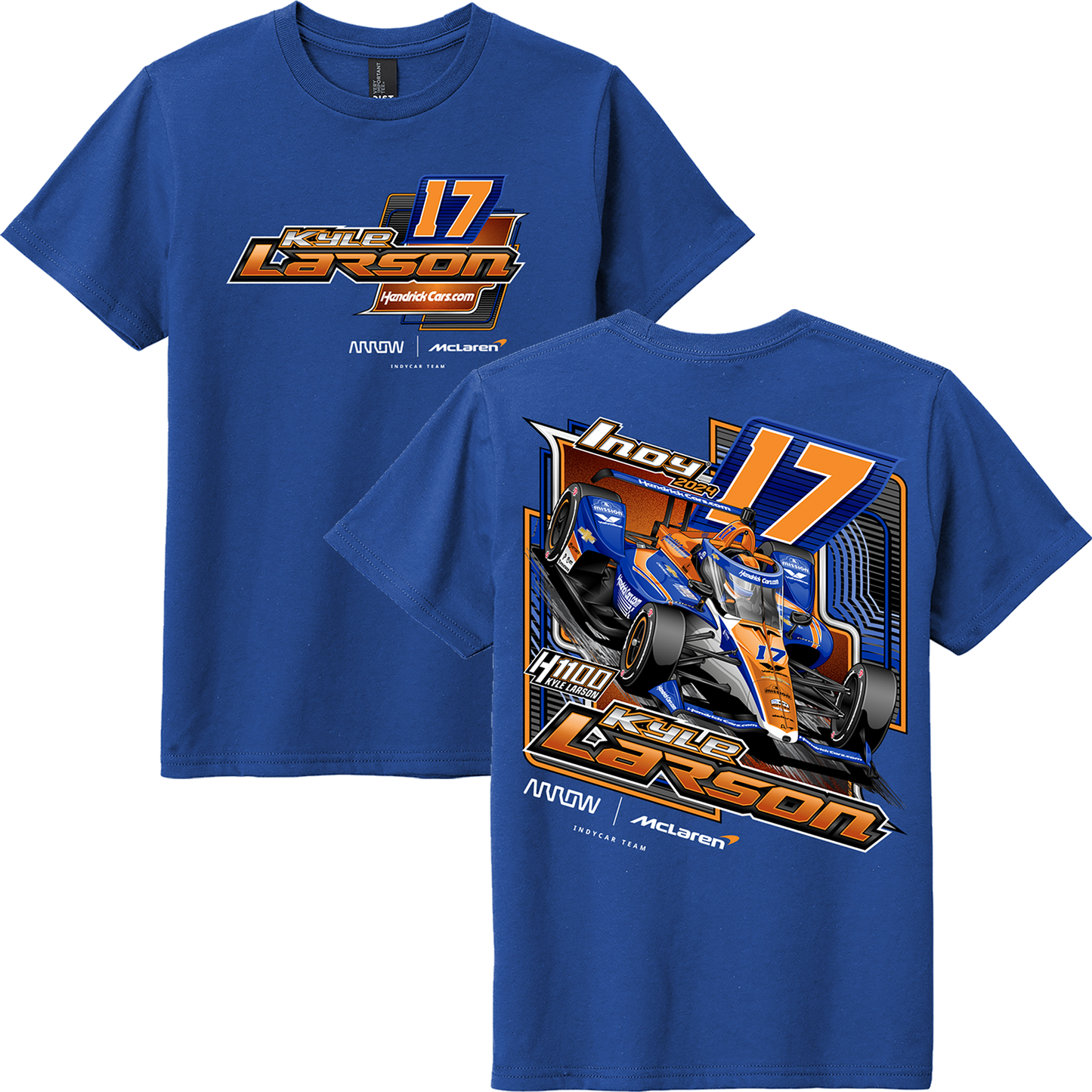 KL17 HendrickCars.Com Car Design- Youth Deep Royal Blue T-Shirt