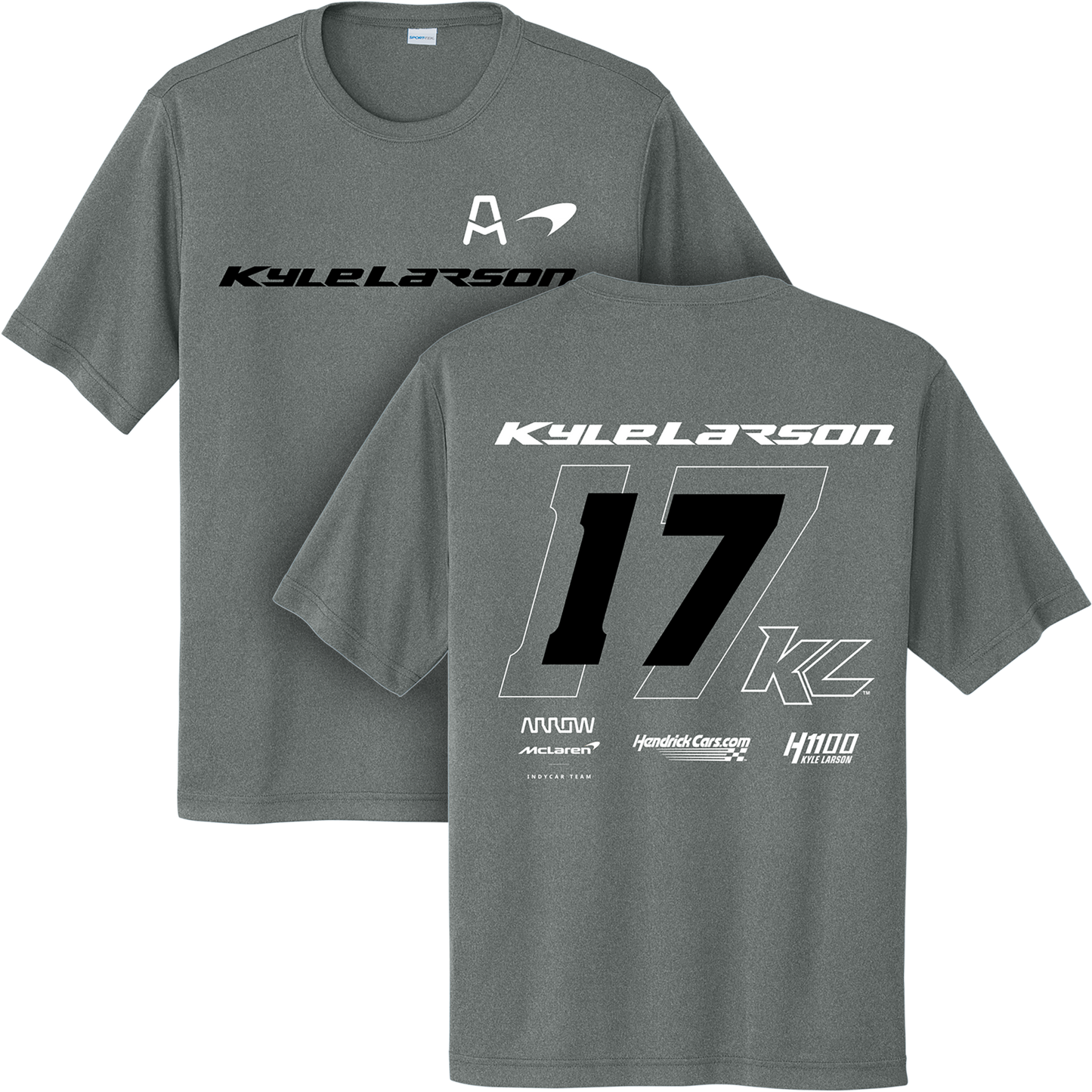 KL17 HendrickCars.Com Lifestyle Design- Adult Iron Heather Grey Sport-Tek T-Shirt