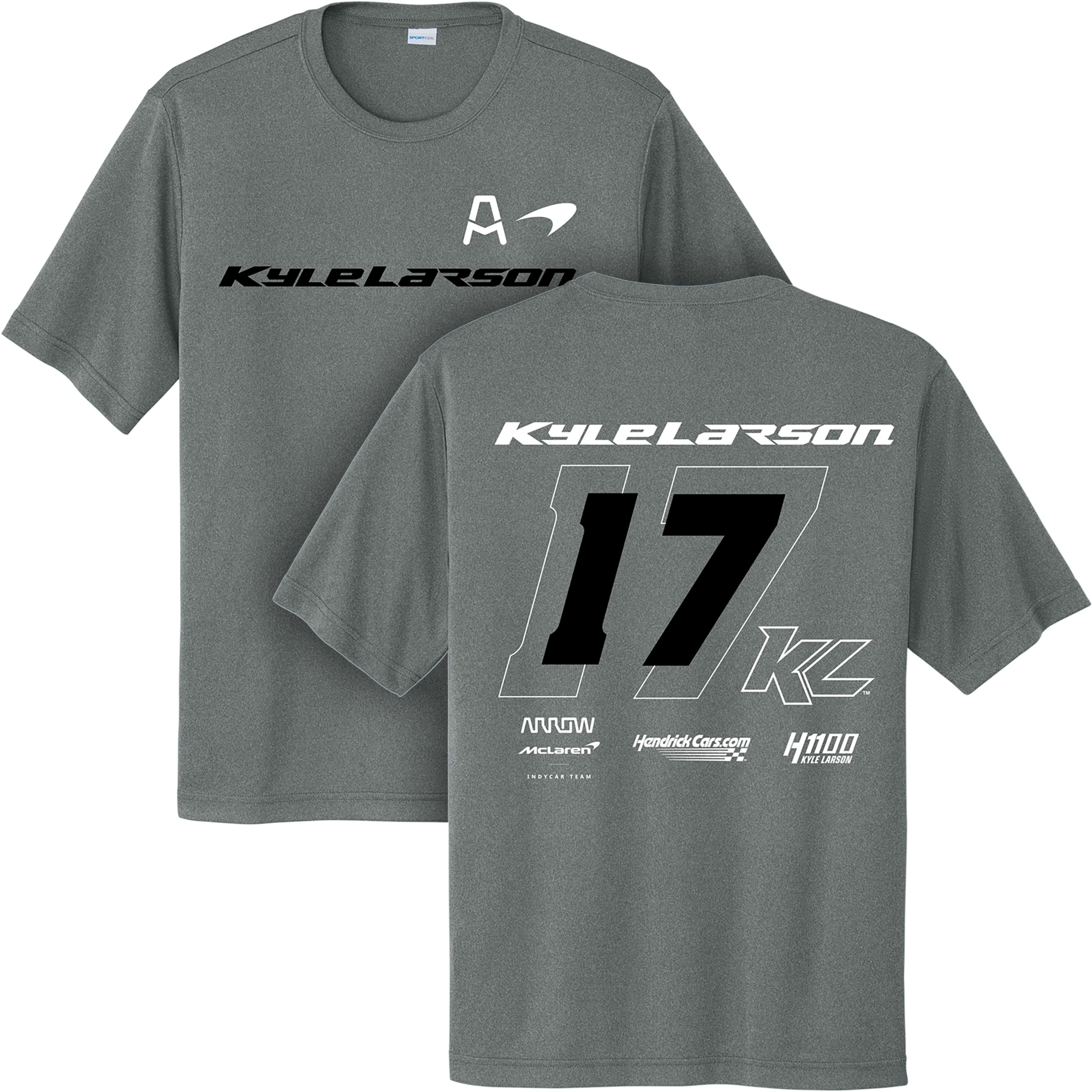 KL17 HendrickCars.Com Lifestyle Design- Adult Iron Heather Grey Sport-Tek T-Shirt