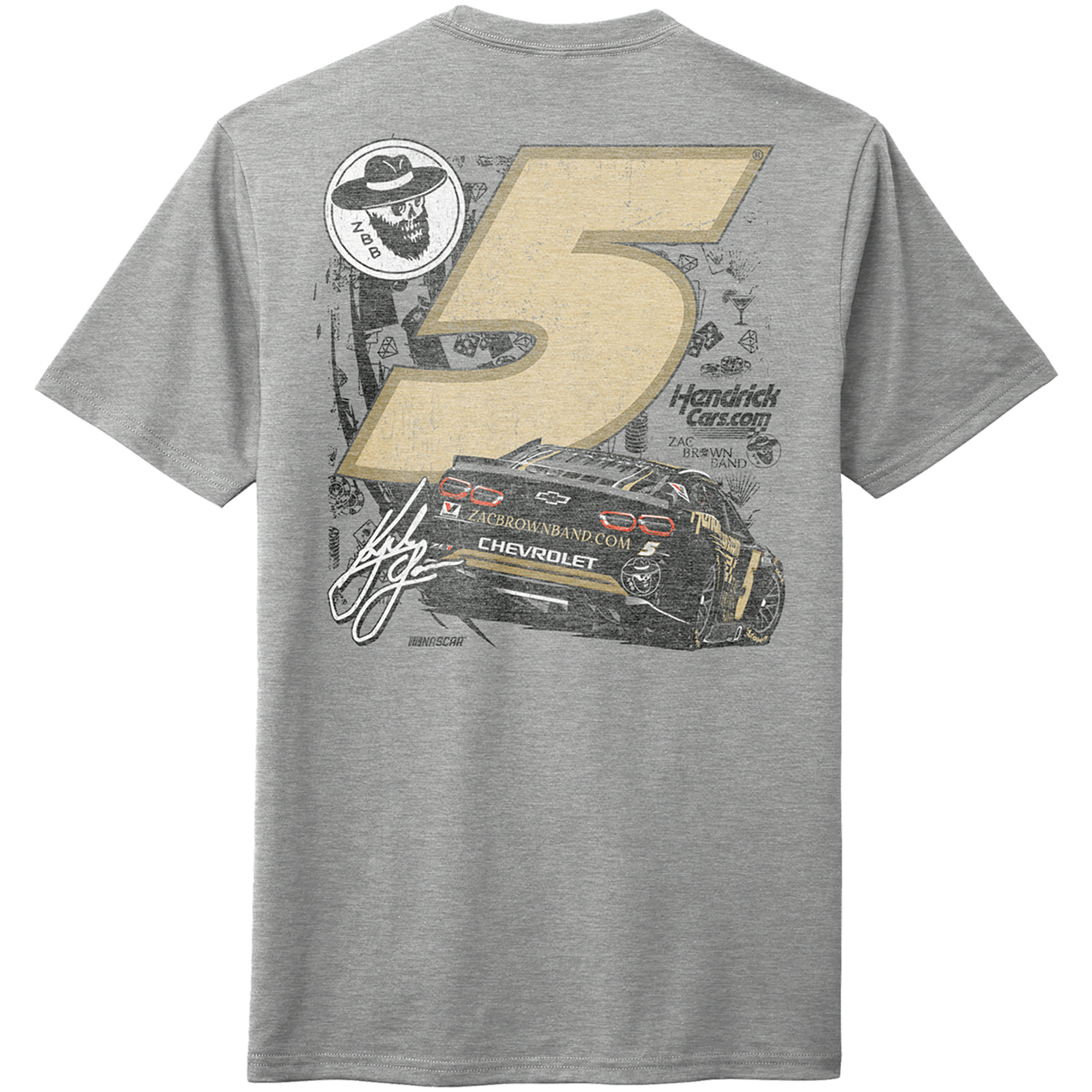 KL5 HendrickCars.Com Zac Brown Band Design- Adult Heather Grey T-Shirt