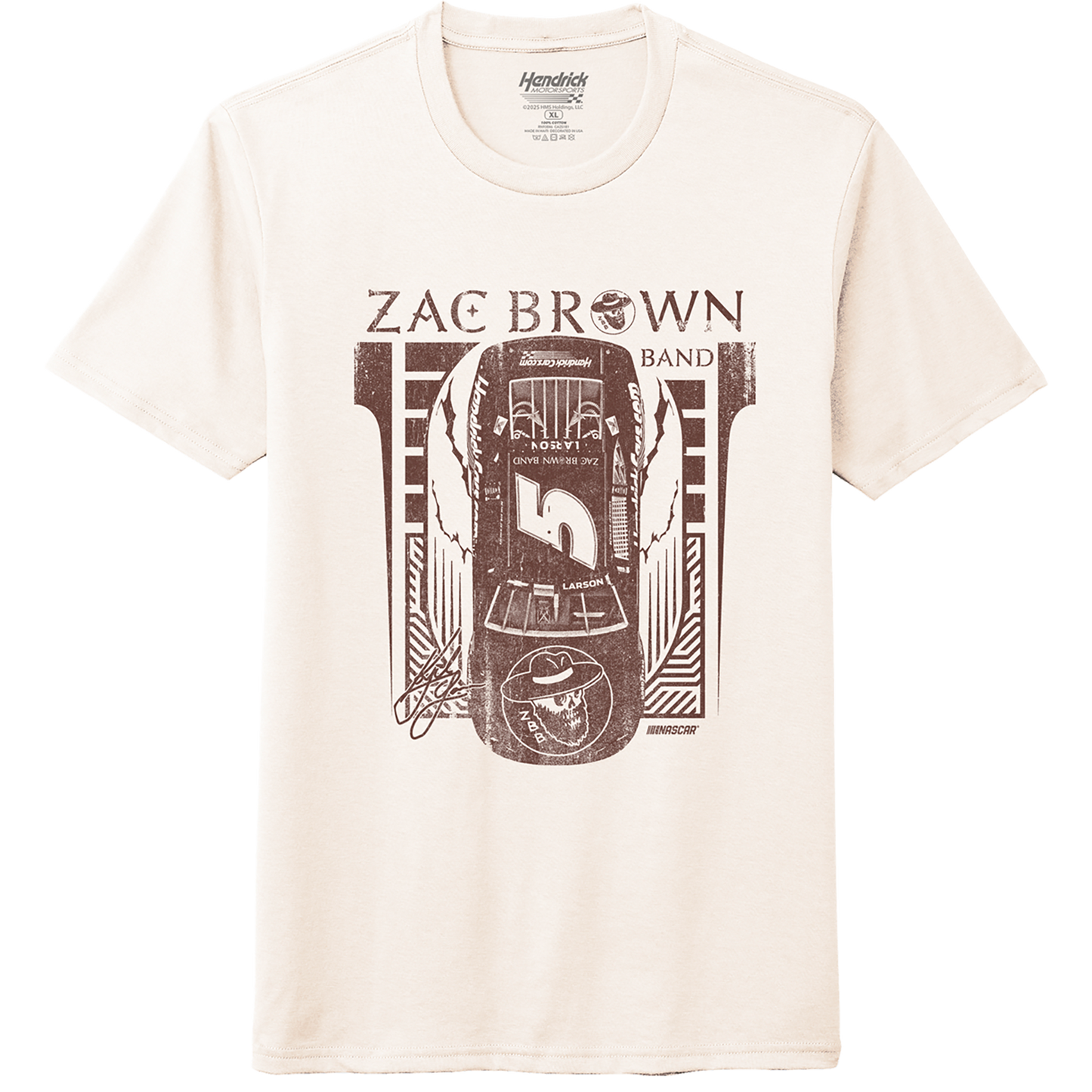 *PRE-ORDER* KL5 HendrickCars.Com Zac Brown Band Design- Adult Natural T-Shirt