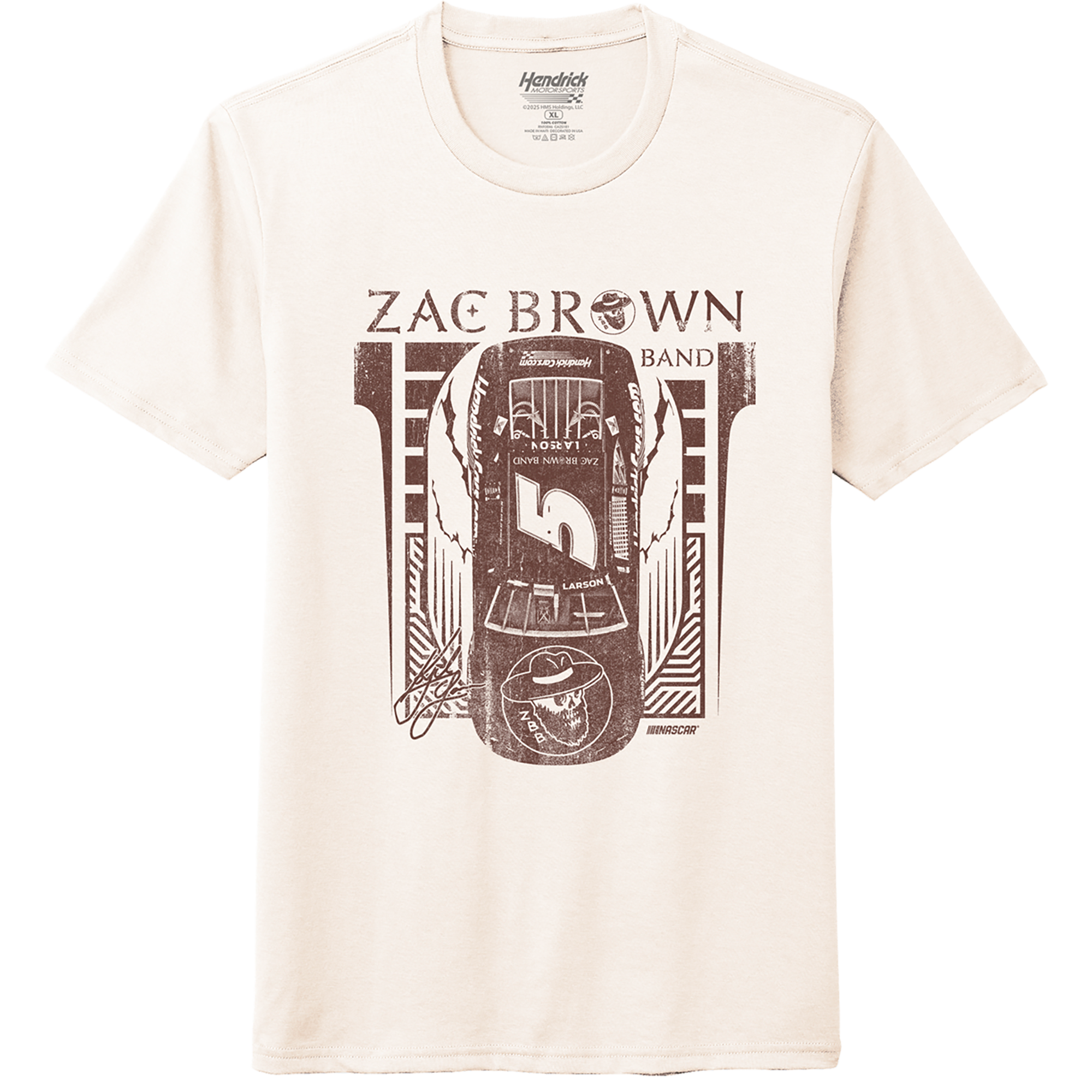 KL5 HendrickCars.Com Zac Brown Band Design- Adult Natural T-Shirt