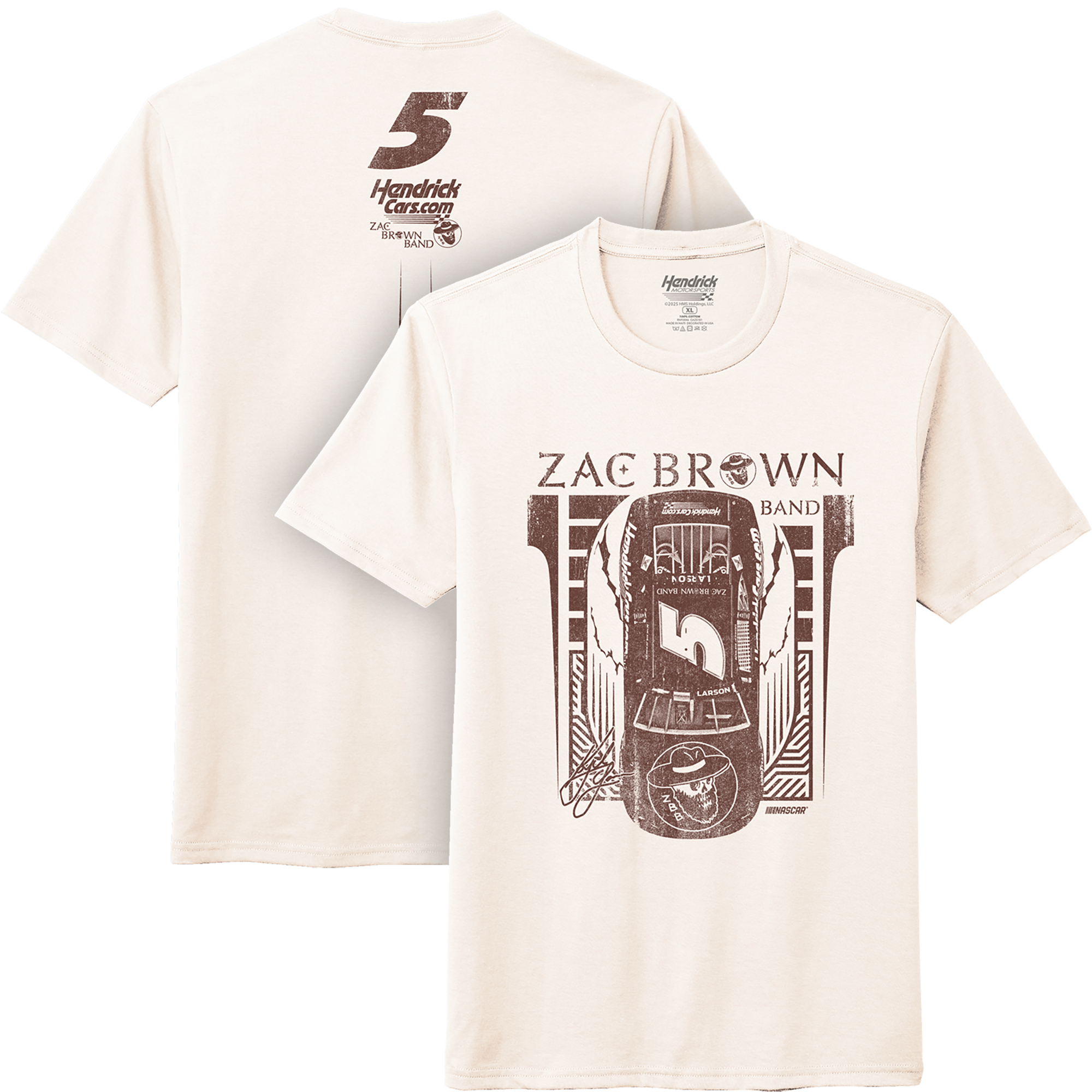 KL5 HendrickCars.Com Zac Brown Band Design- Adult Natural T-Shirt
