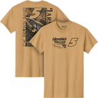 KL5 HendrickCars.Com Zac Brown Band Design- Adult Old Gold T-Shirt