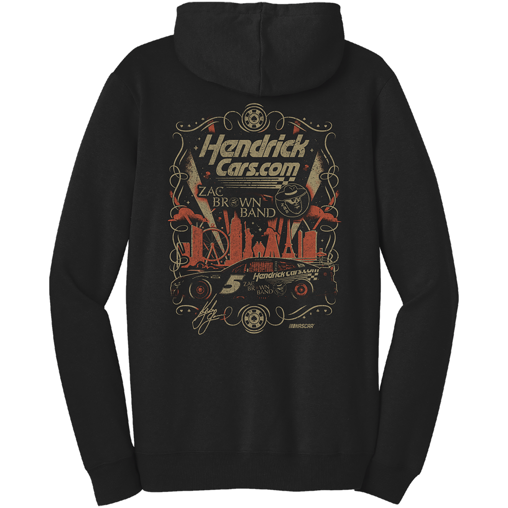 KL5 HendrickCars.Com Zac Brown Band Design- Adult Black Hooded Sweatshirt