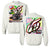 R6TRO Design- Adult White Crewneck Sweatshirt