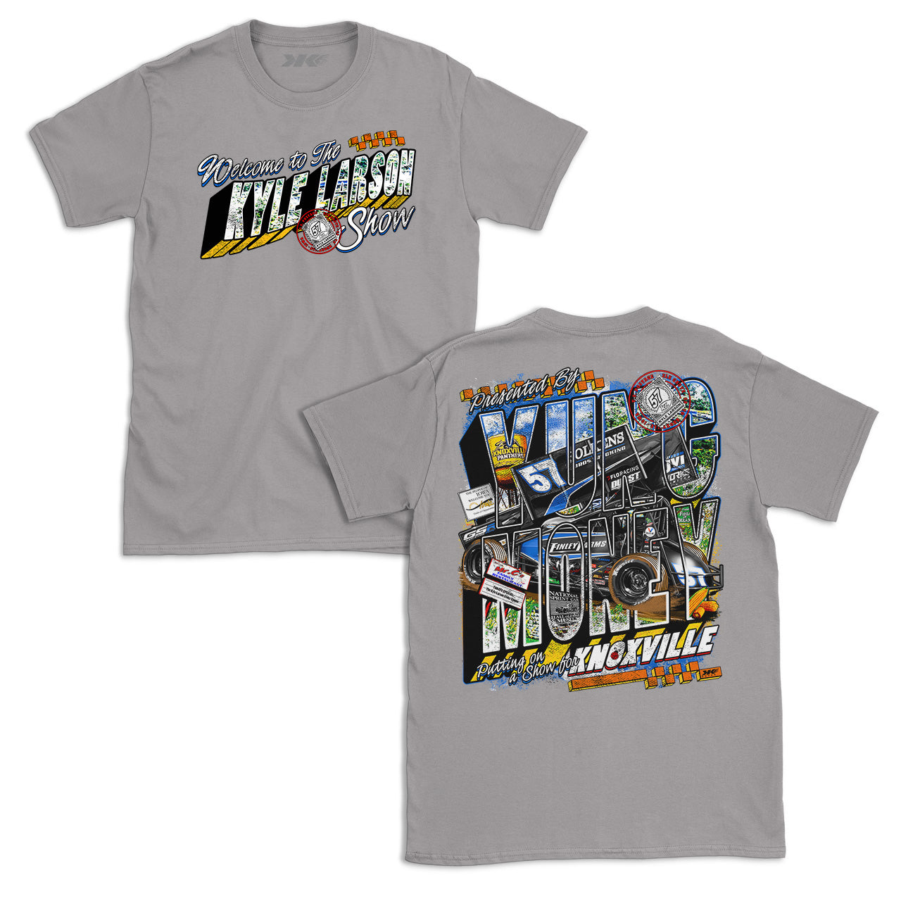 Welcome to the Kyle Larson Show- Adult Cement Grey T-Shirt