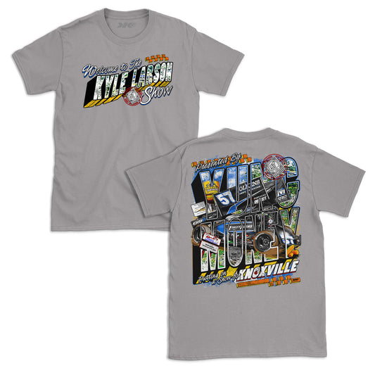 Welcome to the Kyle Larson Show- Adult Cement Grey T-Shirt