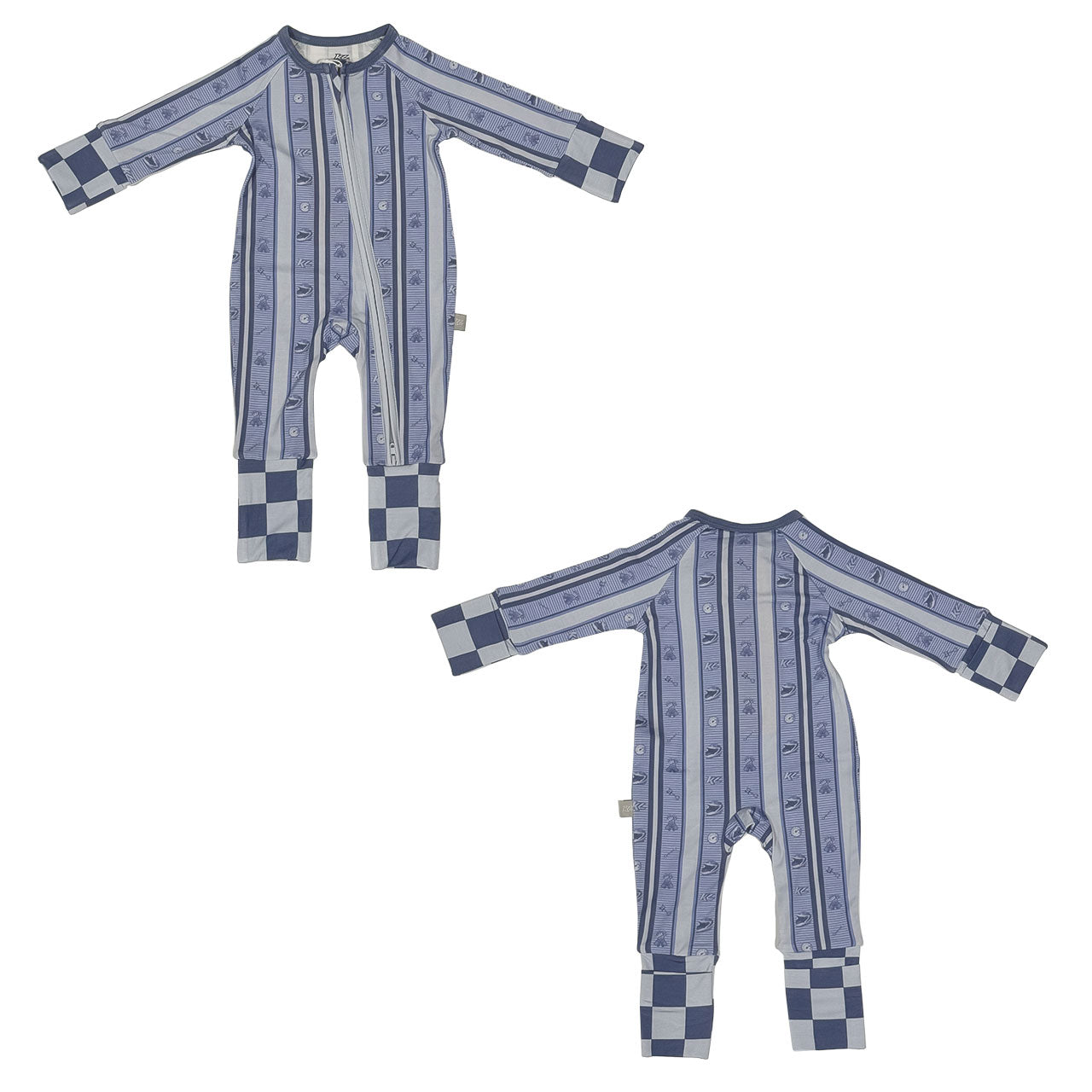 Speedway Stripe Design- Bluefin Bamboo Baby Sleeper