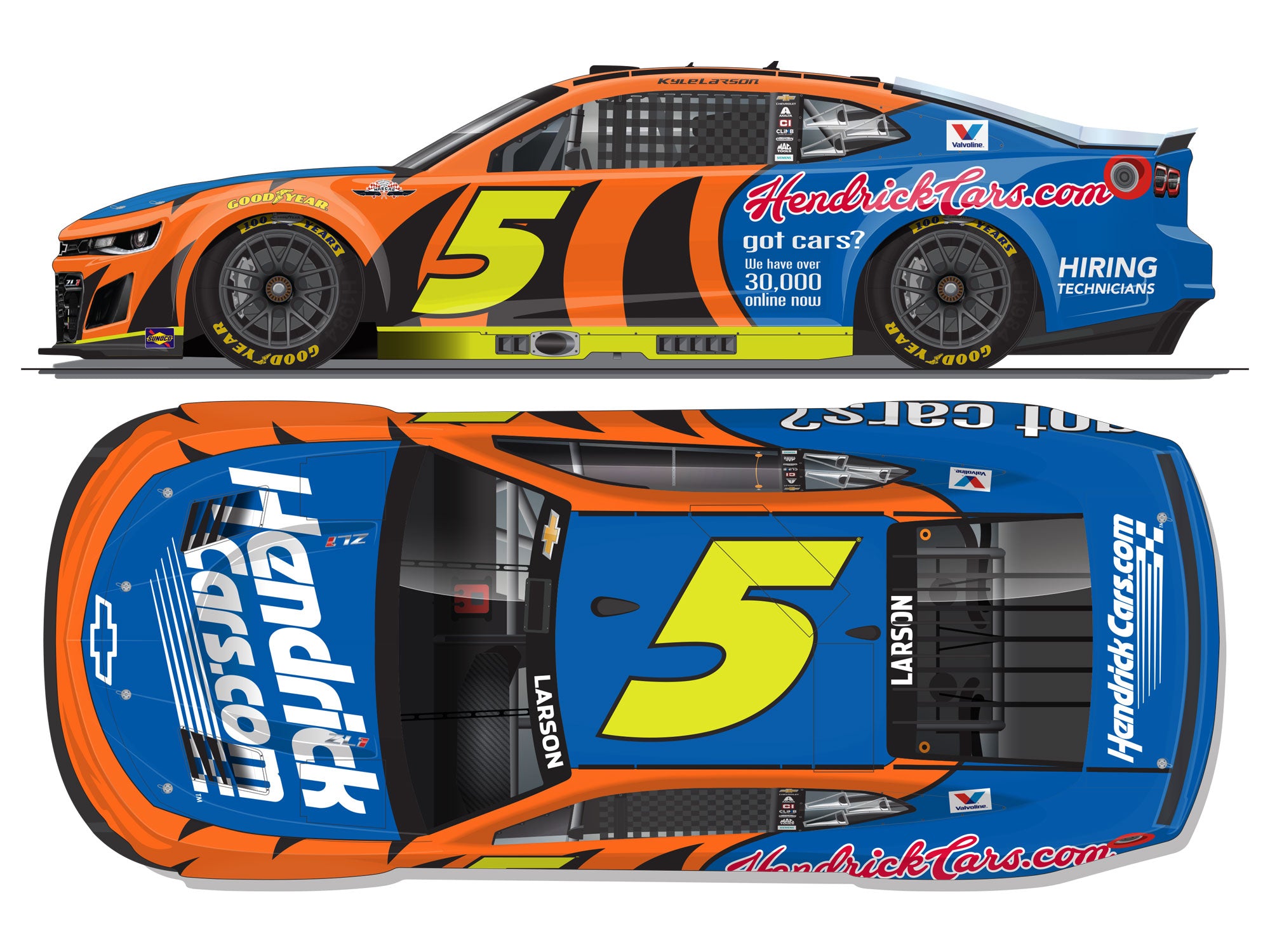 2025 HendrickCars.Com Darlington Throwback No. 5 1:24 ARC Color Chrome Diecast
