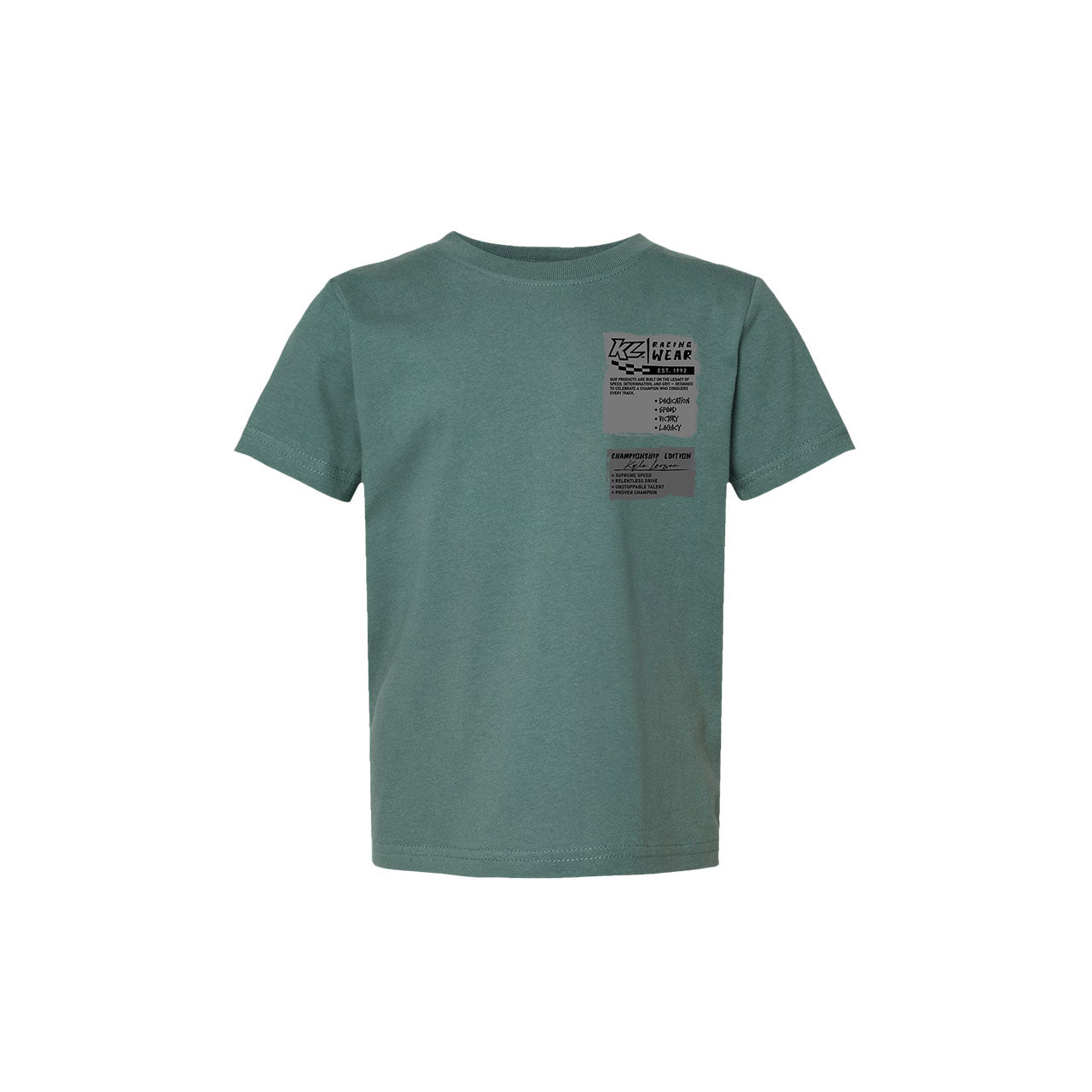 Lil Racer Kids Design- Toddler Basil T-Shirt