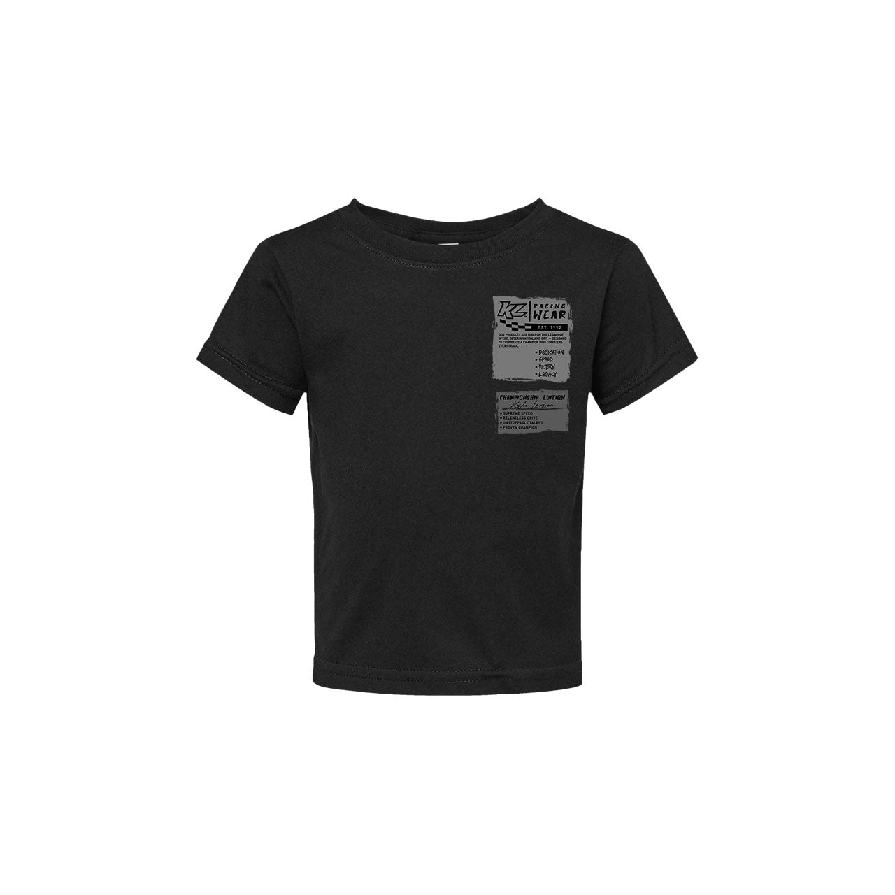 Lil Racer Kids Design- Infant Black T-Shirt