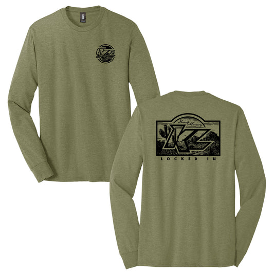 Locked In Lifestyle Design- Adult Military Green Frost Long Sleeve Softstyle T-Shirt