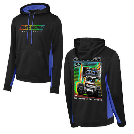 Noble Speed Design- Adult Black/True Royal Sport-Tek Hooded Sweatshirt