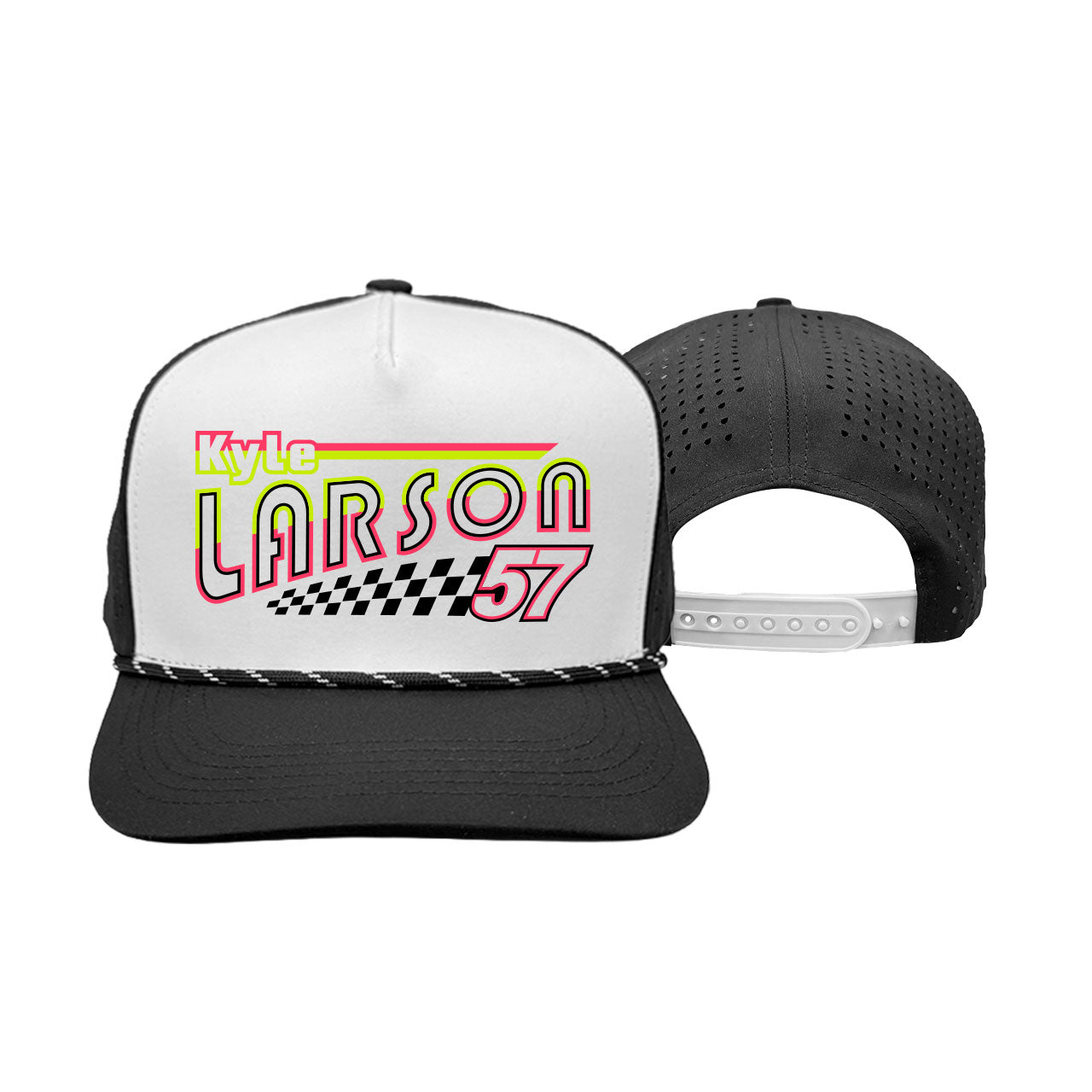 Overdrive Grove Hat- Black/White/Black w/ Rope