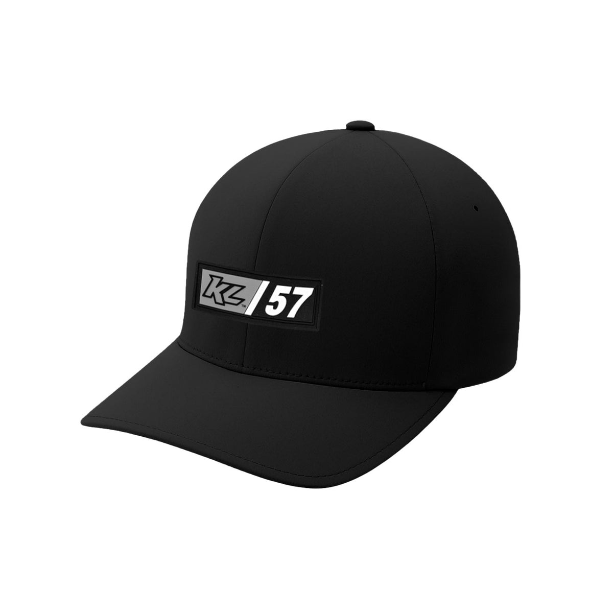KL/57 Cut It Center Patch Fitted Hat- Black
