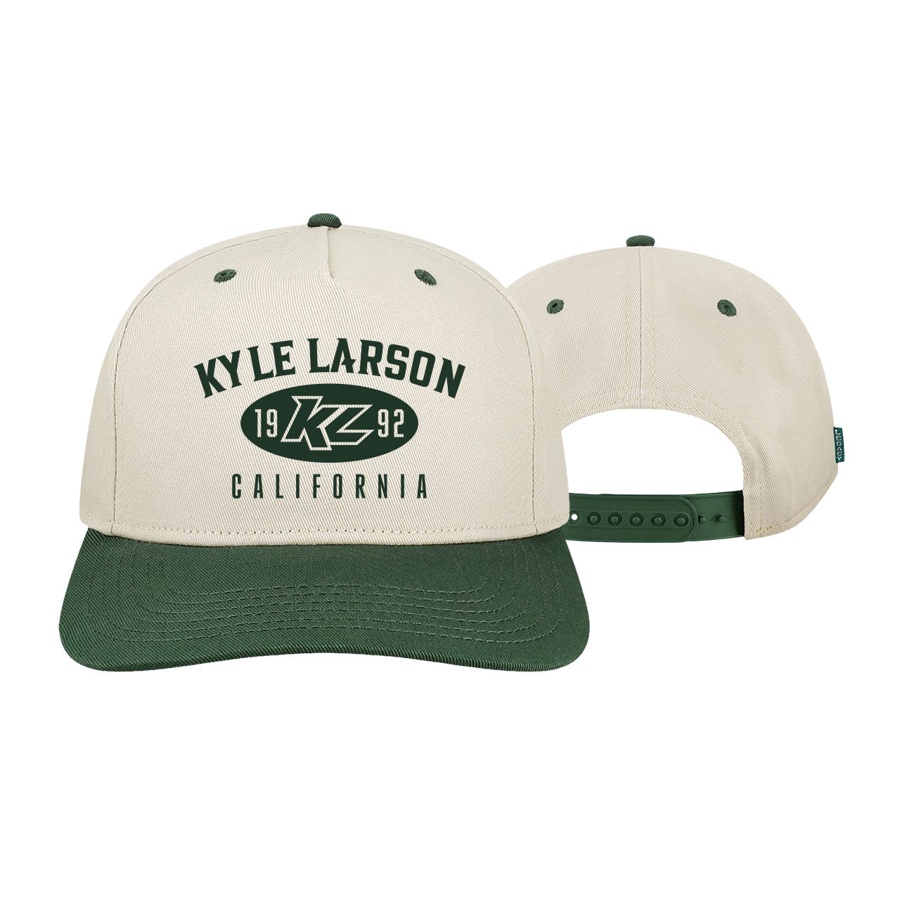 Since '92 Snapback Hat- Stone/Dark Green