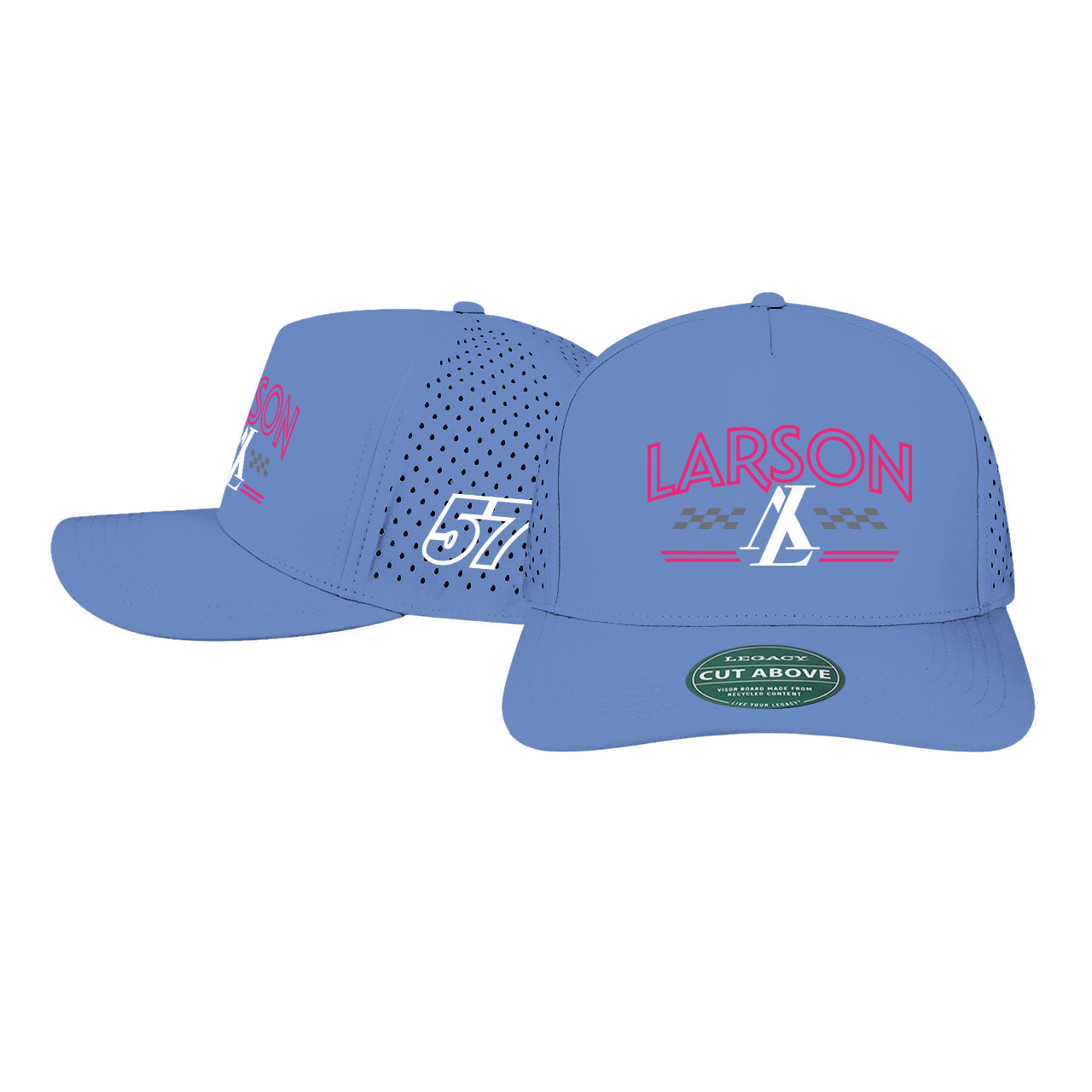 AL Sweet-N-Sideways Design- Powder Blue Snapback Hat