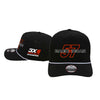 3X Knoxville Nationals Champion Design- Black/White Rope Snapback Hat