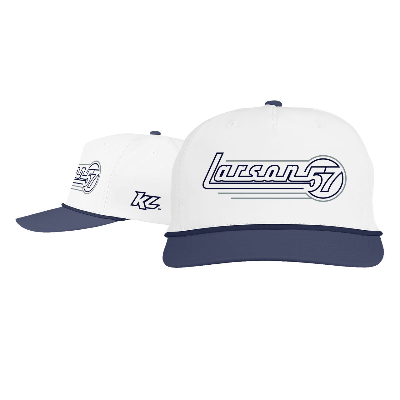 Throttle Dept Snapback Hat- White/Navy