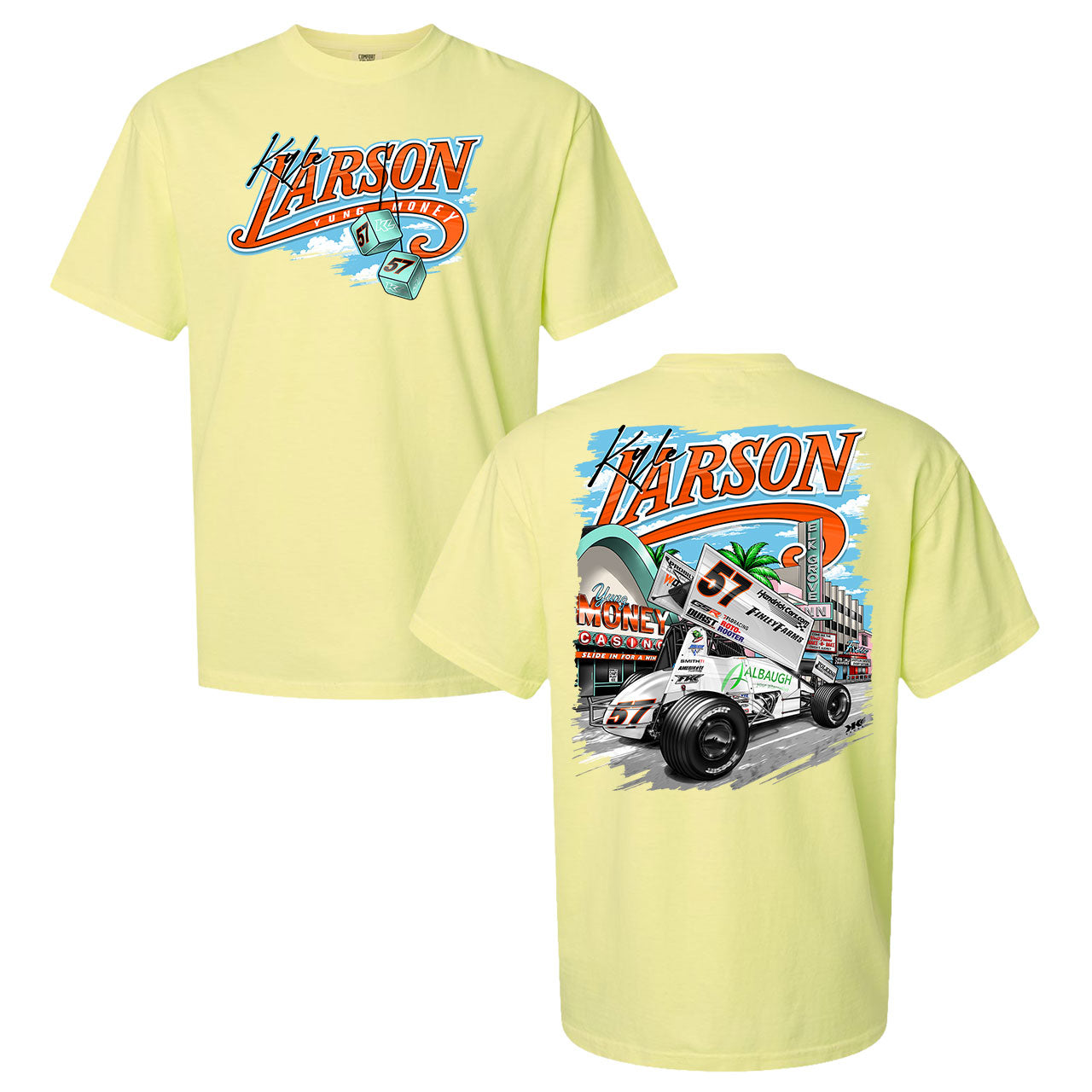 Slide in for a Win Design- Adult Neon Lemon T-Shirt