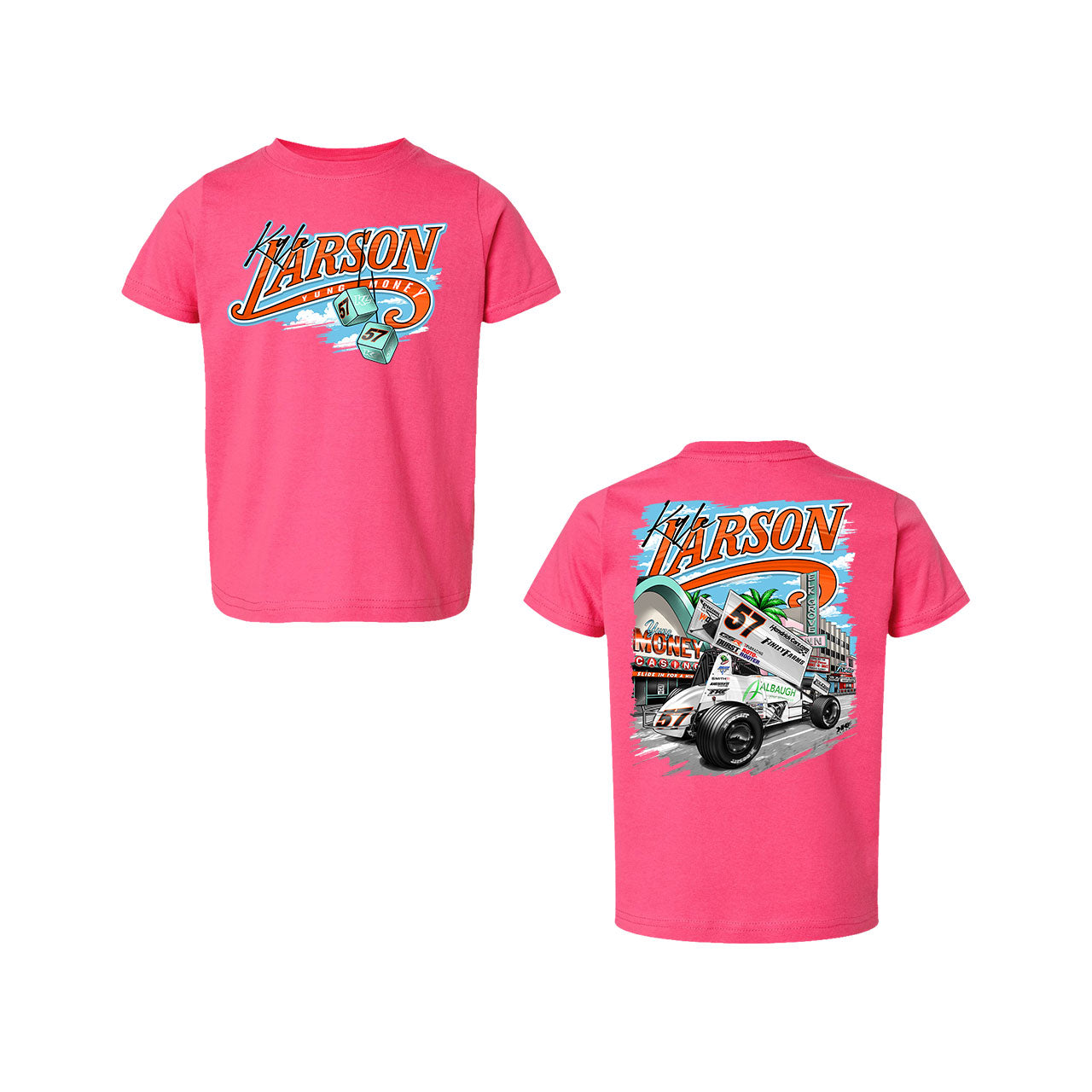 Slide in for a Win Design- Toddler Hot Pink T-Shirt