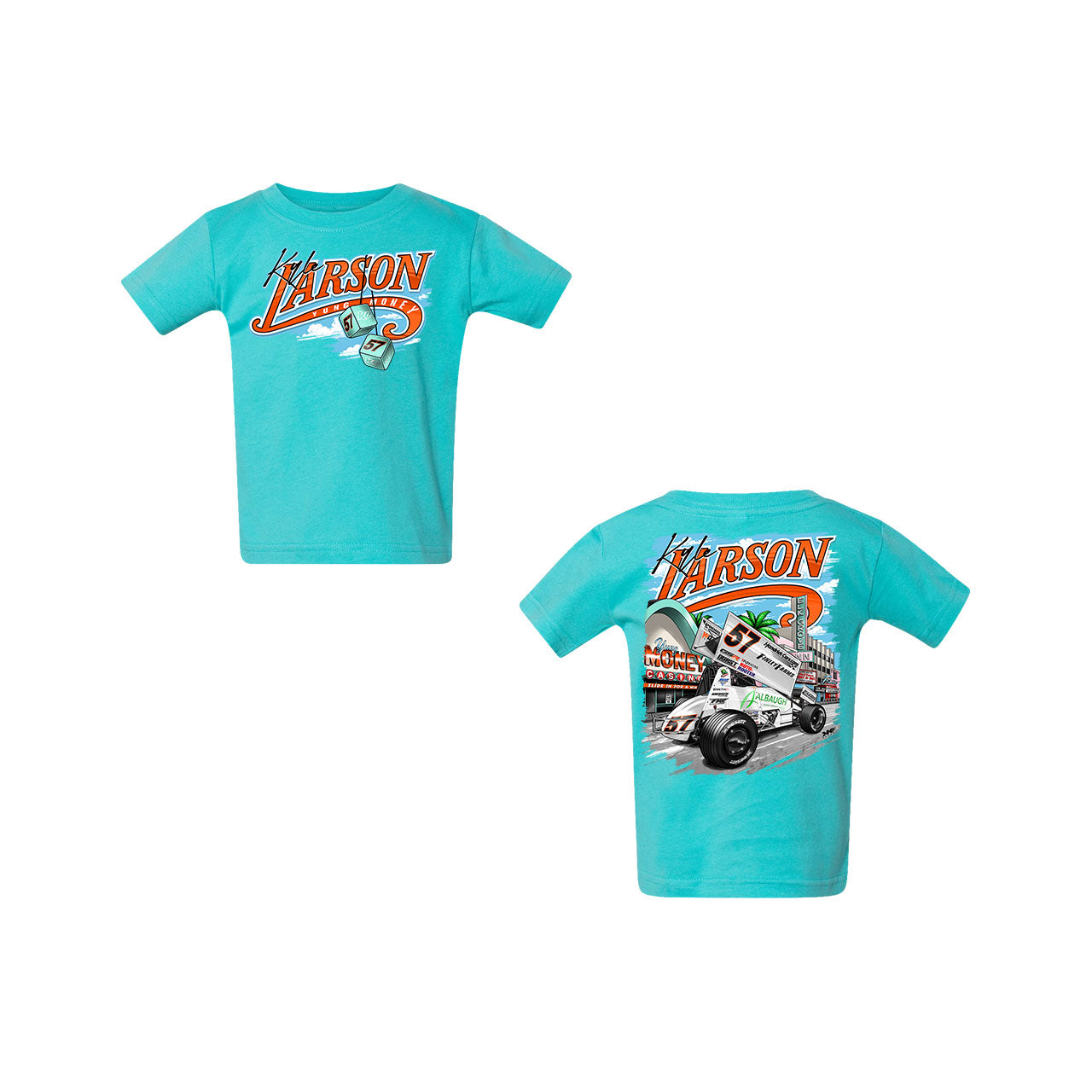 Slide in for a Win Design- Infant Caribbean Blue T-Shirt