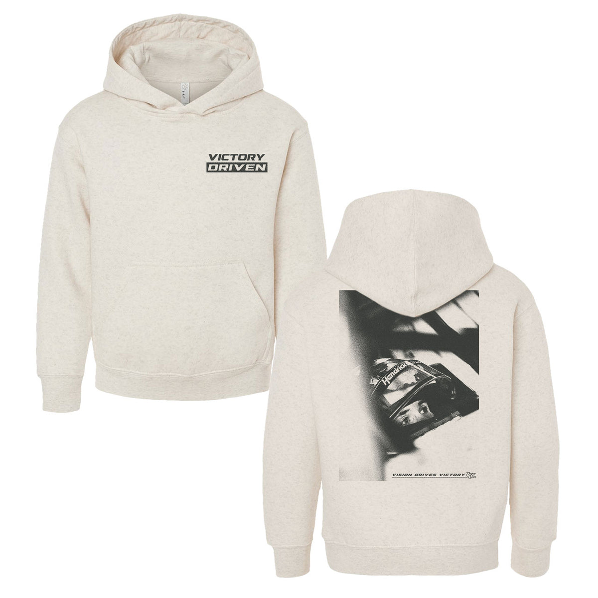 Victory Driven Design- Kids Natural Heather Hooded Sweatshirt