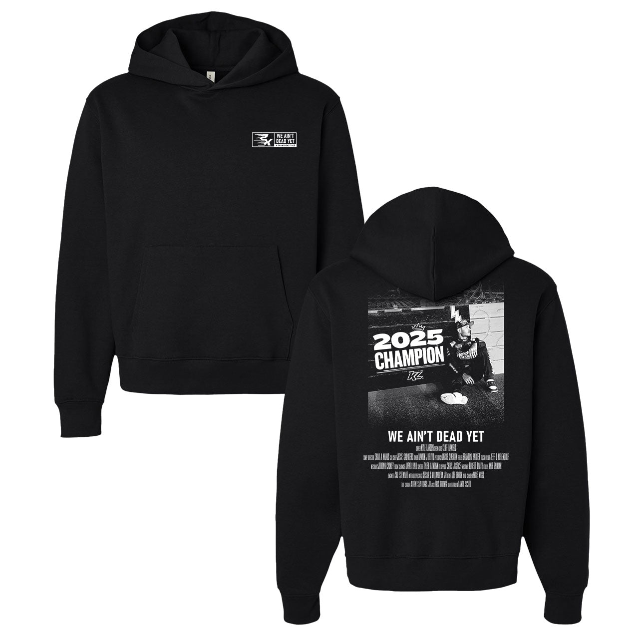 *PRE-ORDER* 2X We Ain't Dead Yet Design- Adult Black Hooded Sweatshirt