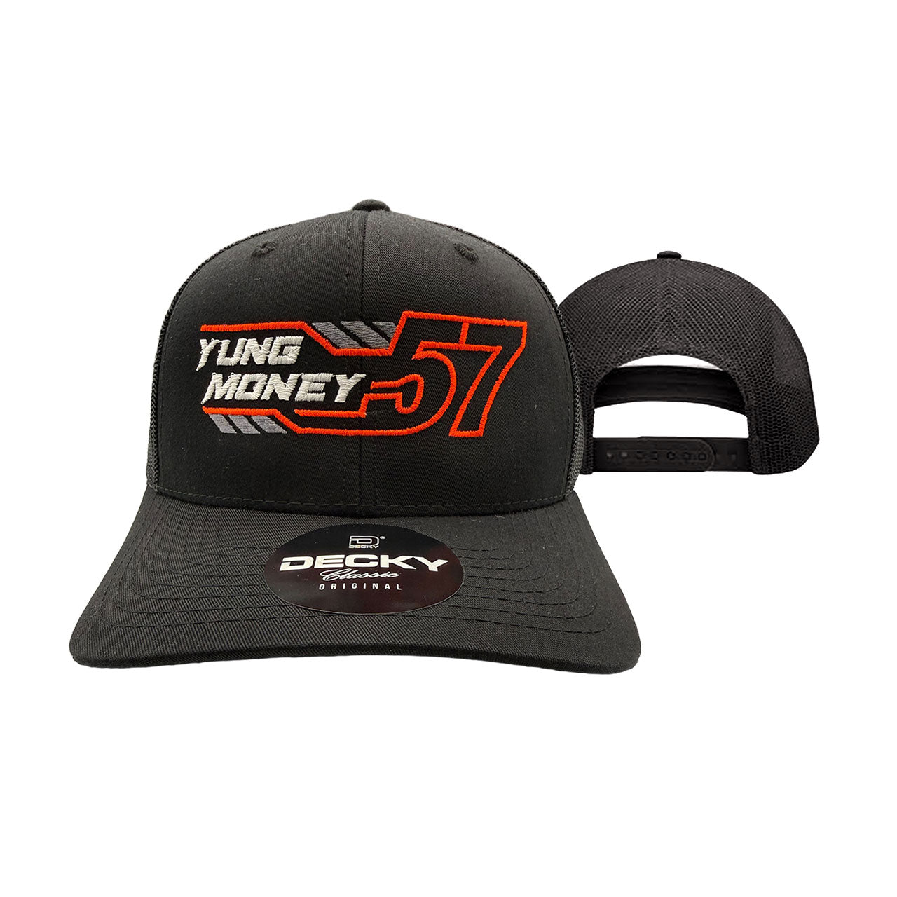 Yung Money 57 Design- Adult Black Snapback Hat