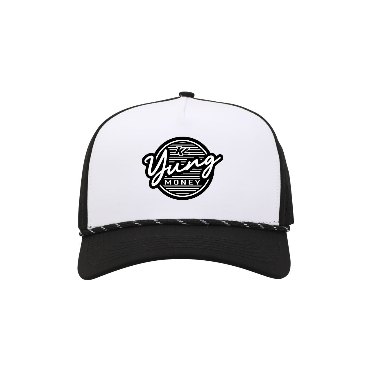 Yung Money Grove Snapback Patch Hat w/ Rope- White/Black