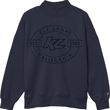 KL Elk Grove Design- Adult Navy Mockneck Sweatshirt