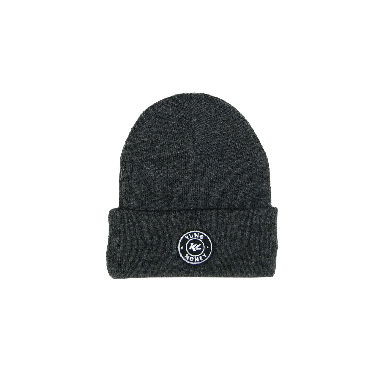 KL Toddler Yung Money Solid Cuff Beanie- Dark Grey