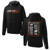 KL #57 Crew Design- Adult Black/Dark Smoke Grey Sport-Tek Hooded Sweatshirt
