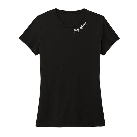 KL Yung Money Embroidery Design- Adult Women's Black Shirt